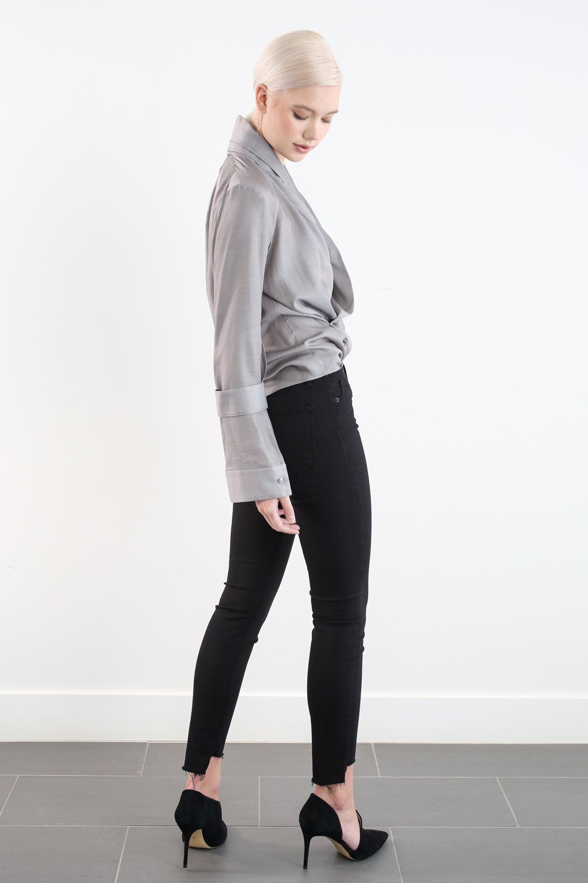 ALYSTER BLOUSE - GRAPHITE