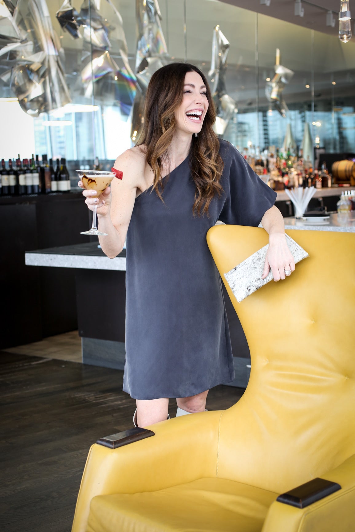 Model wearing Glenn + Glenn Burke Dress at the ART Hotel, Denver